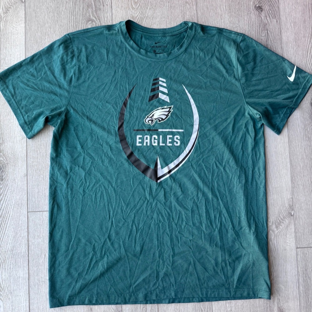 Nike Philadelphia Eagles NFL The Nike Tee Mens XL Green Graphic T-Shirt
